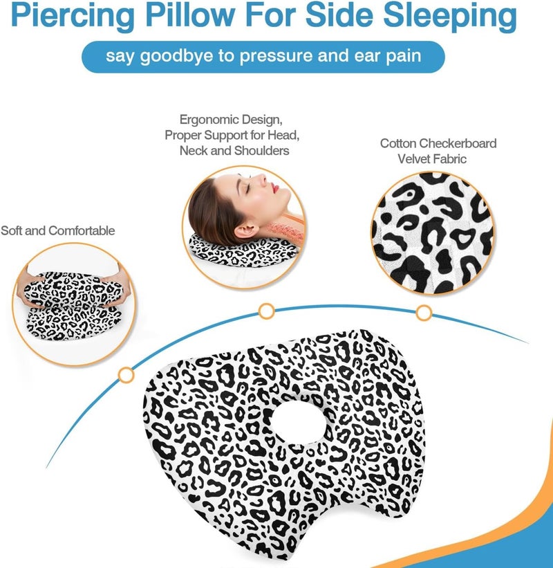 BVOKQUC Ear Piercing Pillow for Side Sleepers Pillows with Holes for Ear Pain,Donut Pillow for Ear Side Sleeping Pillow for Adults CNH Ear Pain Relief Pressure Sores Ear Pillow with Hole in Center - Image 5